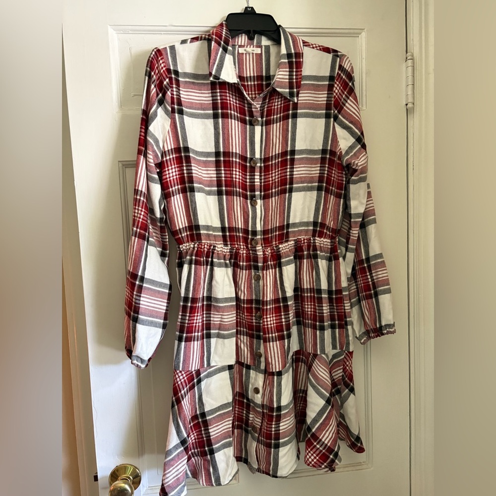 Maurices Red and White Striped Shirt